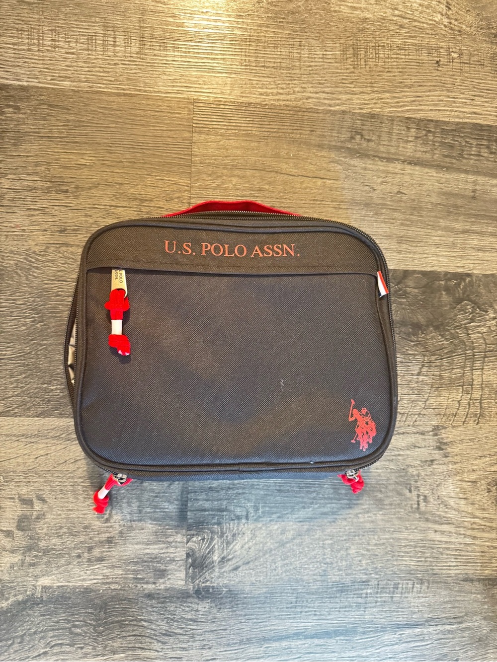 U.S. Polo Assn. Men's Black and Red lunch box